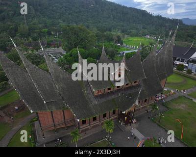 Pagaruyung traditional palace of the traditional community in Padang, West Sumatra, Indonesia Stock Photo