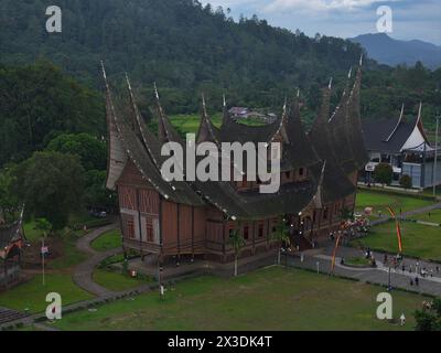 Pagaruyung traditional palace of the traditional community in Padang, West Sumatra, Indonesia Stock Photo