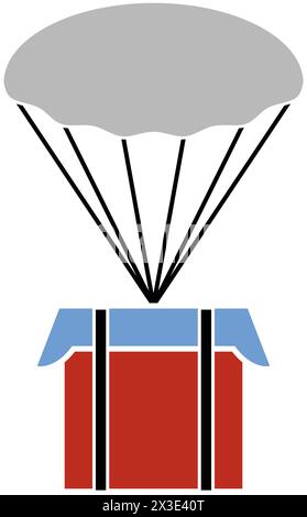 Air Drop PUBG, from the game PlayerUnknowns Battlegrounds Stock Vector