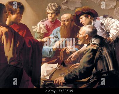 The Calling of St. Matthew (1621), 102 × 137 cm, Centraal Museum, Utrecht Hendrick ter Brugghen Stock Photo