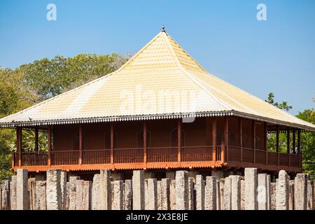 Lovamahapaya is a building situated between Ruwanweliseya and Sri Mahabodiya in the ancient city of Anuradhapura, Sri Lanka. It is also known as the B Stock Photo