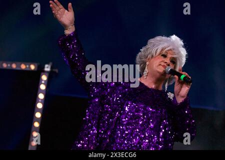 Brighton Drag Queen Miss Jason actor, comedian, drag artist, pantomime dame real name Jason Sutton. Sadly passed away April 22nd 2024. Stock Photo