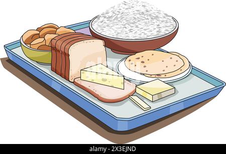 Balanced diet vector illustration Stock Vector