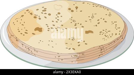Chapatti vector illustration Stock Vector
