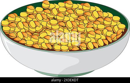 Cereals and pulses vector illustration Stock Vector