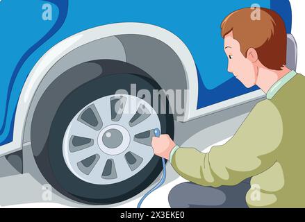 Car mechanic vector illustration Stock Vector
