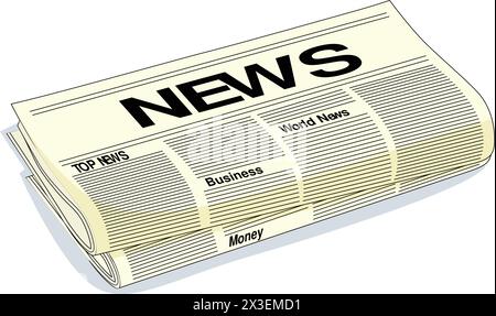 Newspaper vector illustration Stock Vector