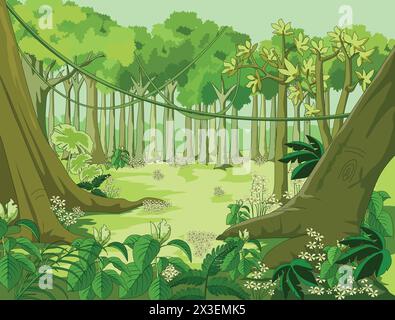 Forest vector illustration Stock Vector