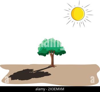 Light and shadow effect vector illustration Stock Vector