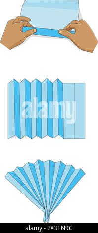 Paper craft vector illustration Stock Vector
