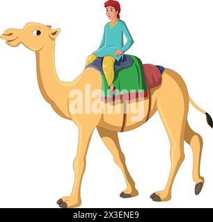 Men Riding on Camel Stock Vector