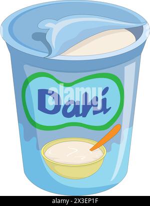Yogurt in pack vector illustration Stock Vector