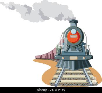 Train Running Stock Vector