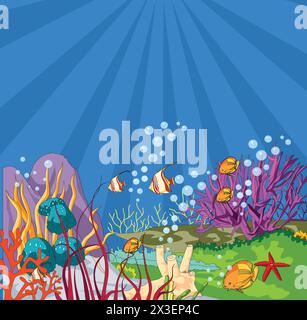 Water animals clipart vector illustration Stock Vector