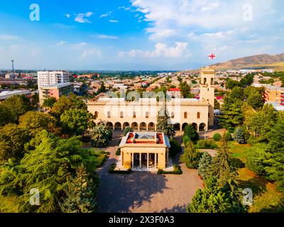 The Joseph Stalin Museum aerial panoramic view in Gori, Georgia. Museum is dedicated to the life of Joseph Stalin, the leader of the Soviet Union, who Stock Photo