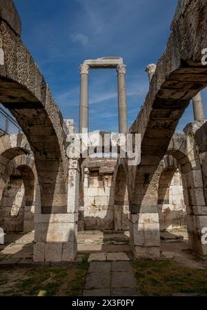 View from the ancient city of Smyrna Agora Stock Photo