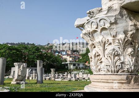 View from the ancient city of Smyrna Agora Stock Photo