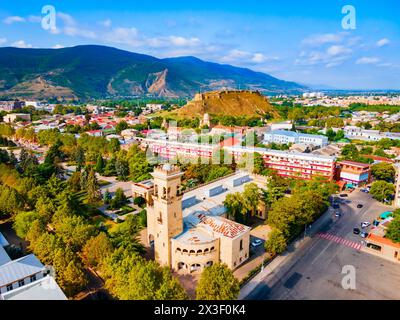 The Joseph Stalin Museum aerial panoramic view in Gori, Georgia. Museum is dedicated to the life of Joseph Stalin, the leader of the Soviet Union, who Stock Photo