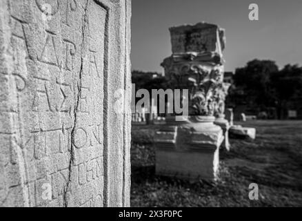 View from the ancient city of Smyrna Agora Stock Photo