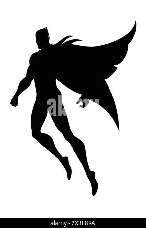 Superhero Flying Silhouette Stock Vector Image & Art - Alamy