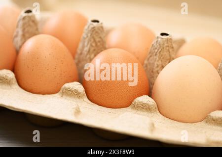 Brown Hen's Eggs Stock Photo