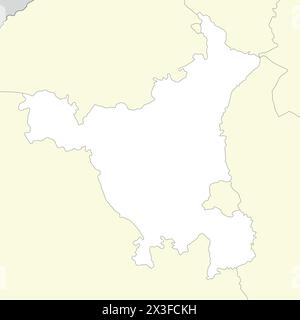 Location map of Haryana is a state of India with neighbour state and country Stock Vector