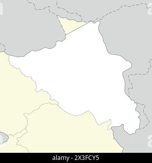 Location map of Ladakh is a state of India with neighbour state and country Stock Vector