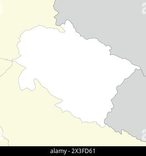 Location map of Uttarakhand is a state of India with neighbour state and country Stock Vector