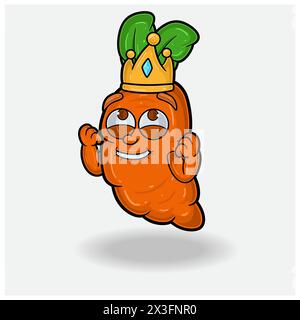 Carrot Mascot Character Cartoon With Happy expression. Vector Illustrations Stock Vector