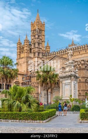 Basilica Cattedrale Metropolitana Primaziale della Santa Vergine Maria Assunta in Palermo city. Stock Photo