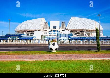 Sochi, Russia - October 04, 2020: Fisht Football Olympic Stadium in Sochi Olympic Park is located in Adler city. Park was constructed for the 2014 Win Stock Photo