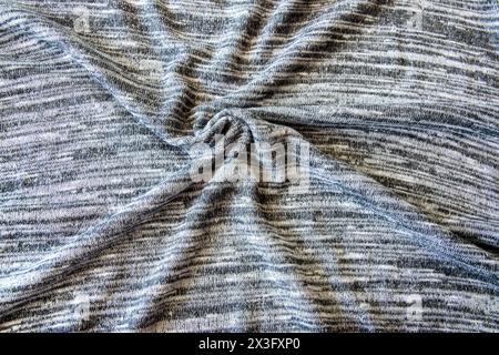 White black cage cotton gentle texture clothes. Cage textile cloth background in sun day for fashion clothing. Stock Photo