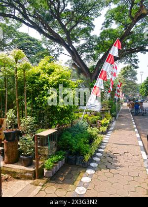 Independencel Day flags and banners at Jalan Taman Cibeunying Selatan ...