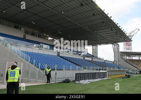 26th April 2024, Stadio Benito Stirpe, Roma, Italy; Serie A Football; Frosinone versus Salernitana;A general view of Benito Stirpe Stadium showing the main stand Stock Photo