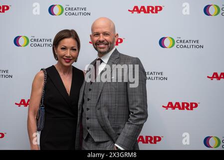 Jon Cryer and wife Lisa Joyner attend The Creative Coalition's Right To Bear Arts Gala Benefit Dinner at The Madison Hotel in Washington, DC on April 26, 2024. (Photo by Annabelle Gordon/Sipa USA) Credit: Sipa USA/Alamy Live News Stock Photo