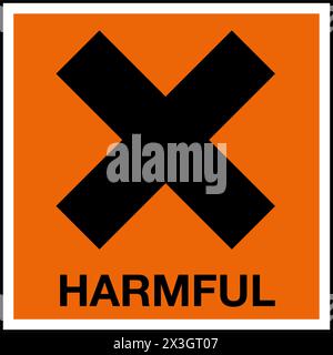 Hazardous Substances Identification Storage Area Marking Label Warning Symbol Harmful Stock Vector