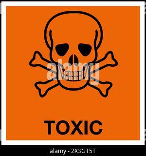 Hazardous Substances Identification Storage Area Marking Label Warning Symbol Toxic Stock Vector