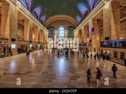 Iconic main concourse in Grand Central Station or Terminal's built in Beaux Arts style in Midtown Manhattan, New York City Stock Photo