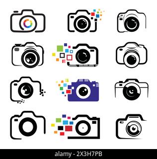 Creative Camera Photography Devices Collection Logo Vector Symbol Icons Design llustration Stock Vector