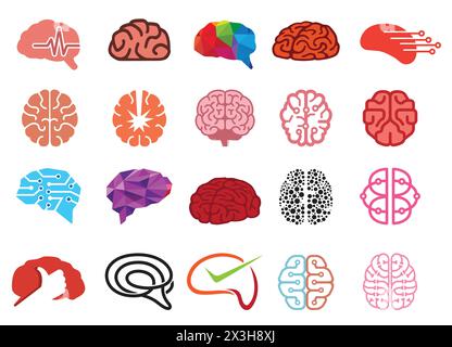creative human brain wires technology logo vector logo symbol Stock ...