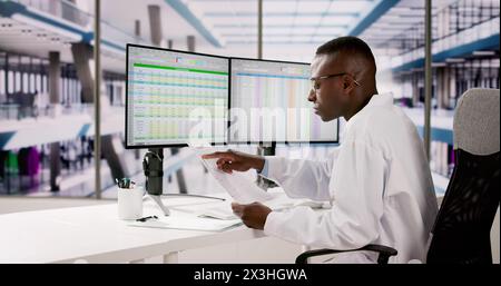 Medical Coding Bill And Billing Codes Spreadsheets Stock Photo