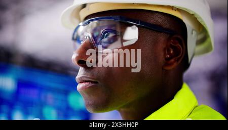 Engineer Operator Using Scada System At Industrial Plant Stock Photo