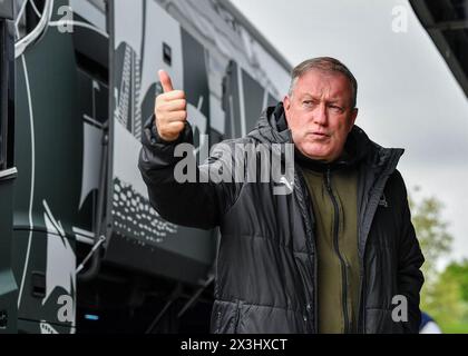 Neil Dewsnip Technical Director of Plymouth Argyle arrives  during the Sky Bet Championship match Millwall vs Plymouth Argyle at The Den, London, United Kingdom, 27th April 2024  (Photo by Stan Kasala/News Images) Stock Photo