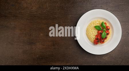 ptitim in a white plate Stock Photo