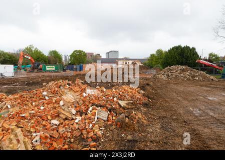 Demolition underway of historic Nazareth House in Southend, Essex, former convent nursing & residential home operated by the Sisters of Nazareth nuns Stock Photo