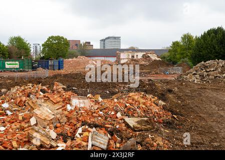 Demolition underway of historic Nazareth House in Southend, Essex, former convent nursing & residential home operated by the Sisters of Nazareth nuns Stock Photo