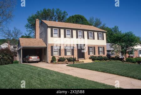 Suburban American Middle-class House.  Alexandria, Virginia, USA. Stock Photo