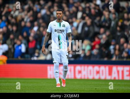 Morgan Whittaker of Plymouth Argyle in action during the Sky Bet Championship match Millwall vs Plymouth Argyle at The Den, London, United Kingdom, 27th April 2024 (Photo by Stan Kasala/News Images) in, on 4/27/2024. (Photo by Stan Kasala/News Images/Sipa USA) Credit: Sipa USA/Alamy Live News Stock Photo