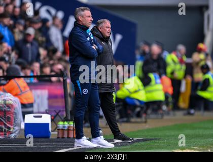 Neil Dewsnip Technical Director of Plymouth Argyle looks on  during the Sky Bet Championship match Millwall vs Plymouth Argyle at The Den, London, United Kingdom, 27th April 2024  (Photo by Stan Kasala/News Images) Stock Photo