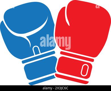 boxing gloves logo vector icon illustration design Stock Vector